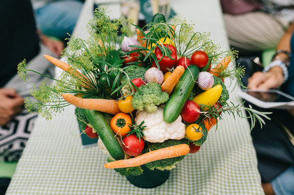 Ein Strauß aus Gemüse