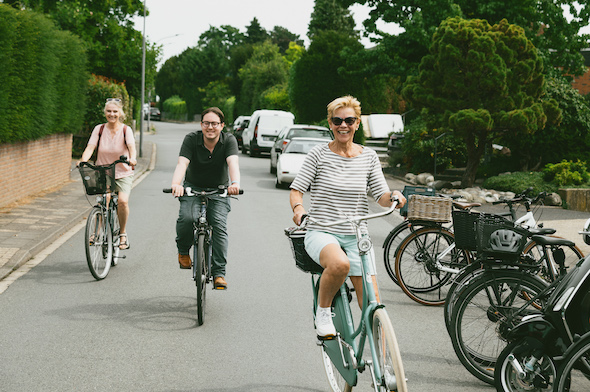 Fahrradfahrer bei der Kulinarischen Schnitzeljagd