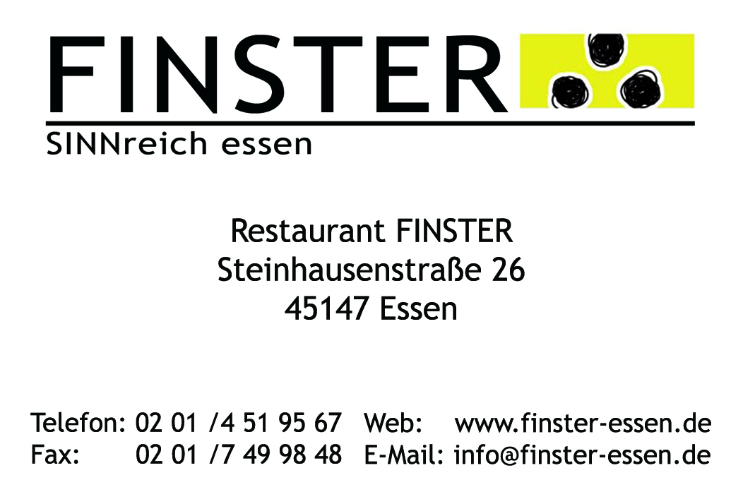Logo des Unternehmens: Restaurant FINSTER in Essen