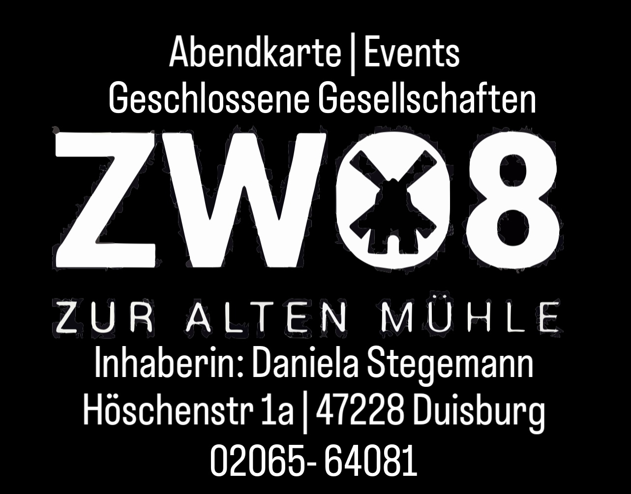 Logo des Unternehmens: Zwo8 zur alten Mühle in Duisburg