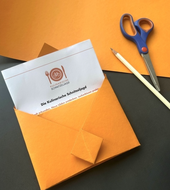 Unser gedruckter Gutschein verpackt mir Origami