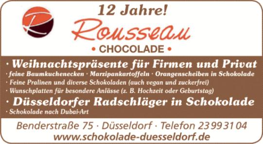 Logo des Unternehmens: Rousseau Chocolade in Düsseldorf
